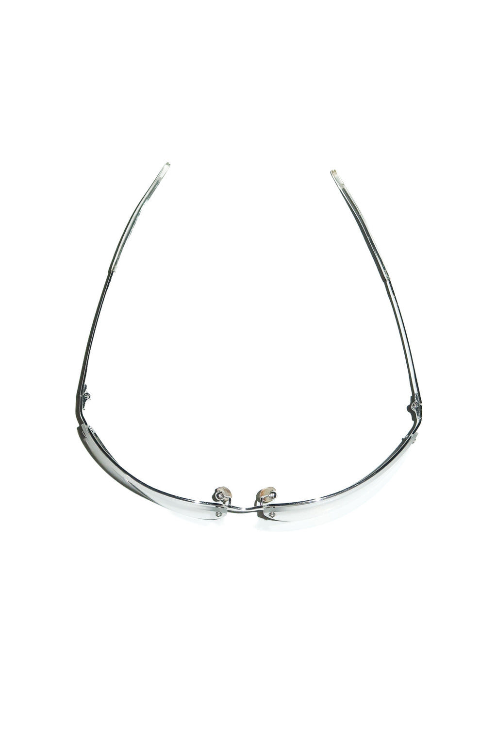 2000’s prada spr 56d rimless sunglasses silver.