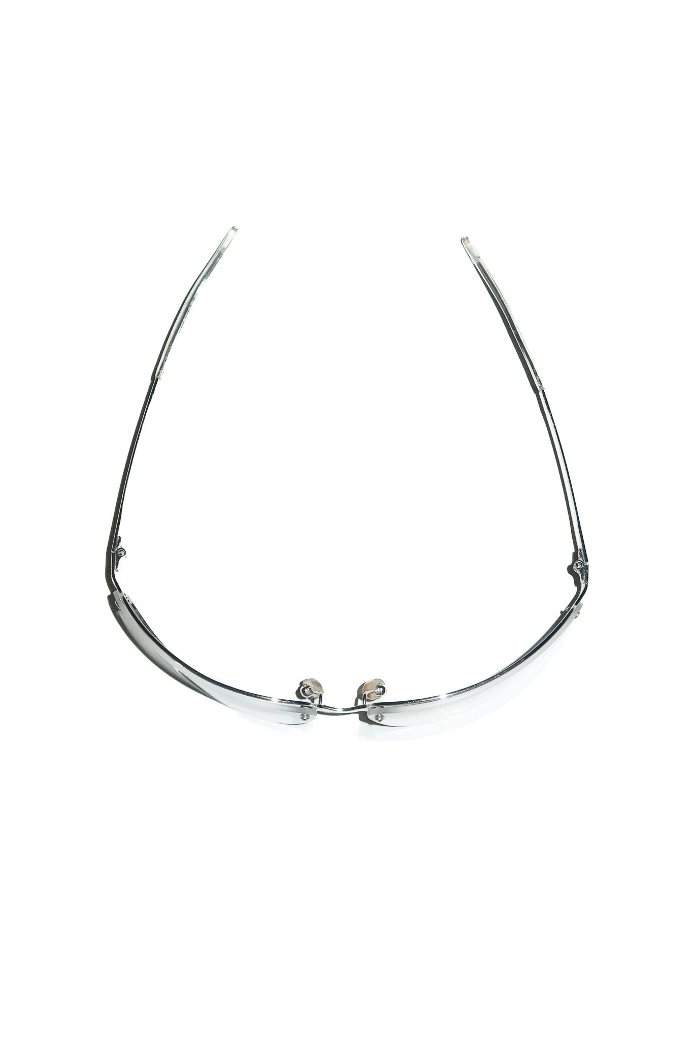 2000’s prada spr 56d rimless sunglasses silver.