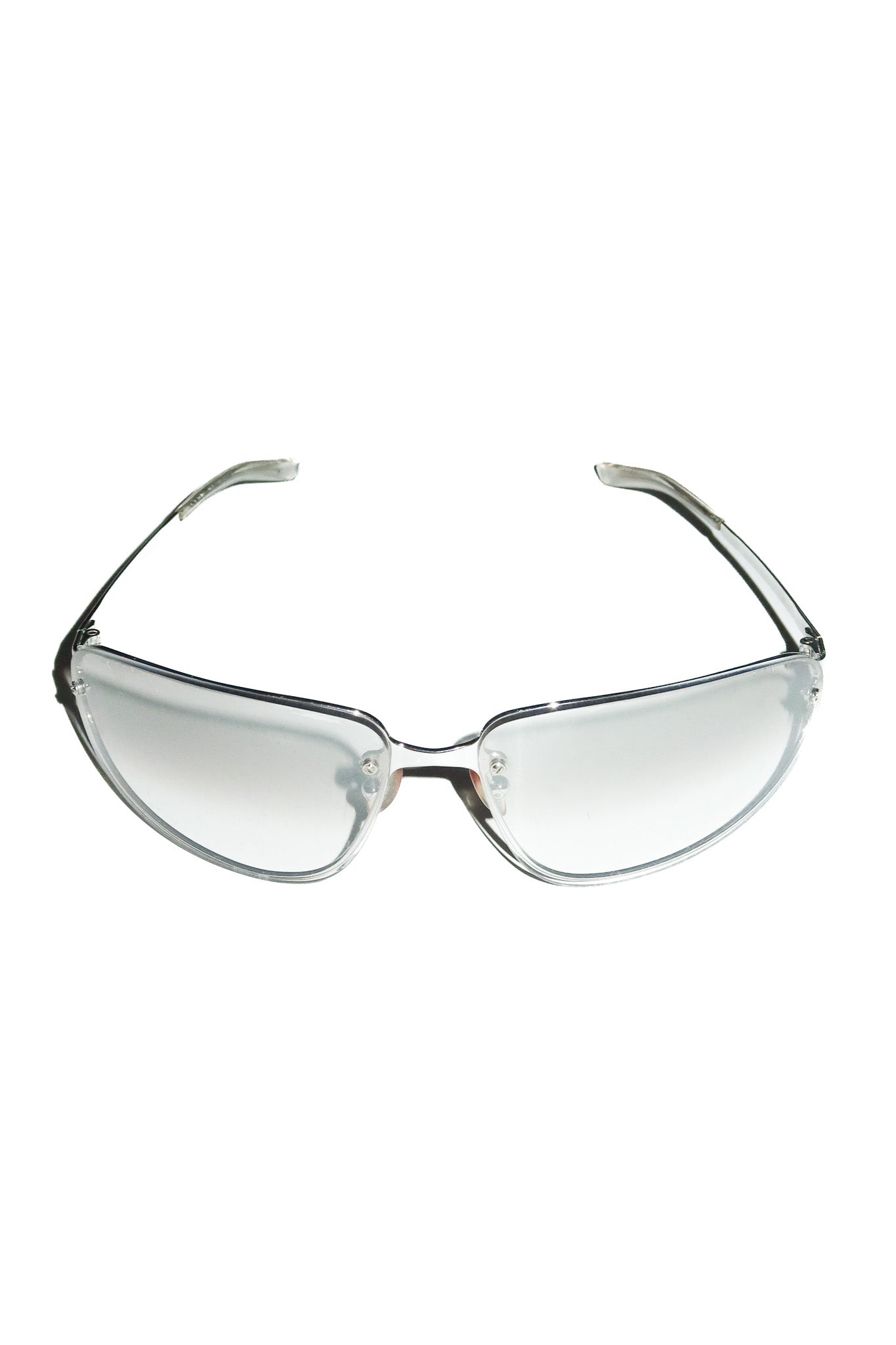 2000's prada spr 56d rimless sunglasses silver. – From Juni.