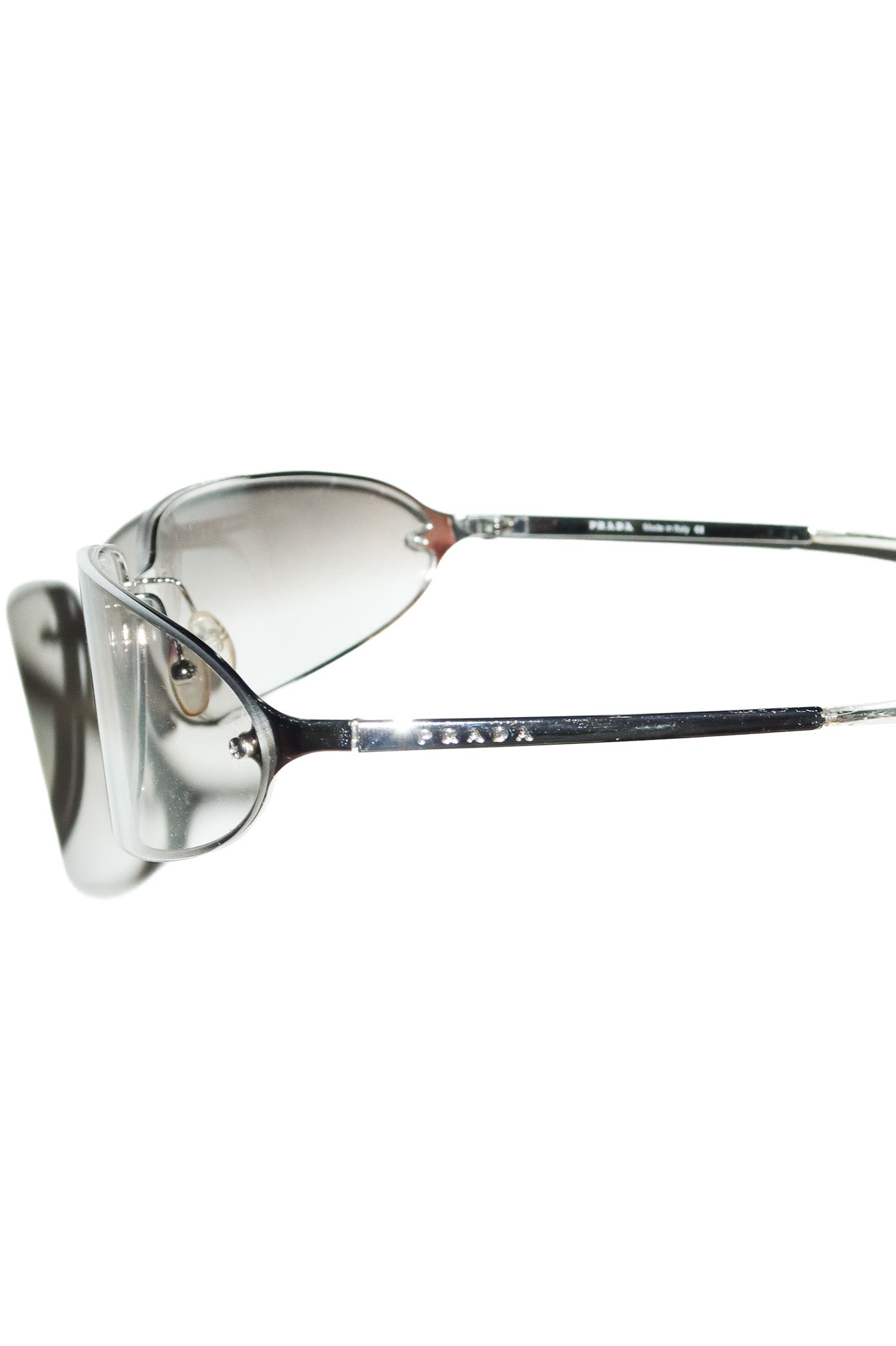 2000's prada spr 56d rimless sunglasses silver. – From Juni.