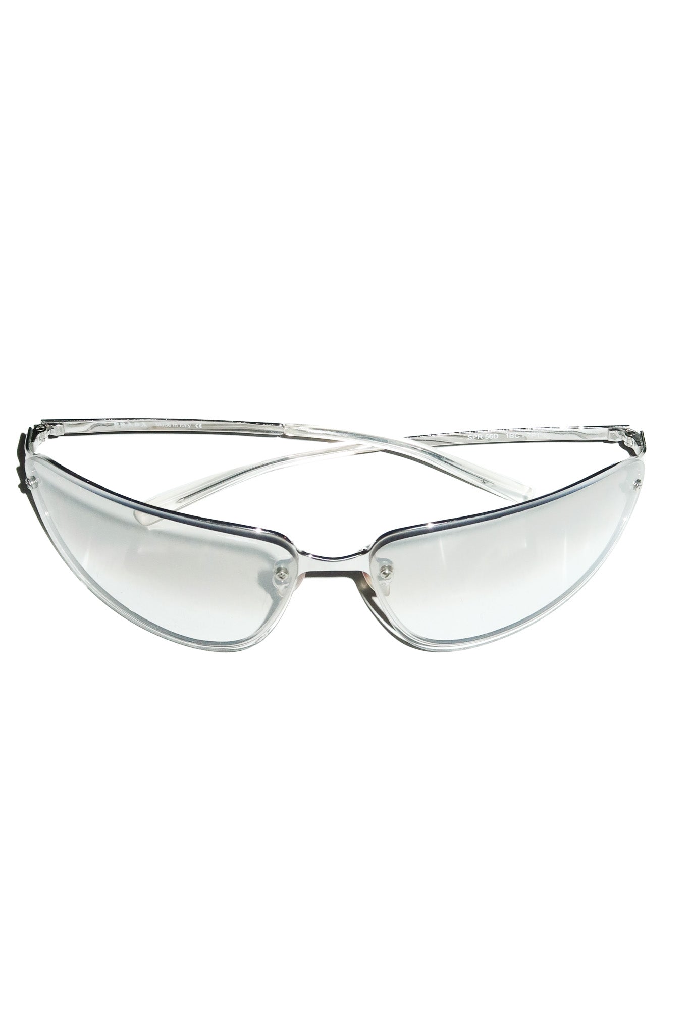 2000's prada spr 56d rimless sunglasses silver. – From Juni.