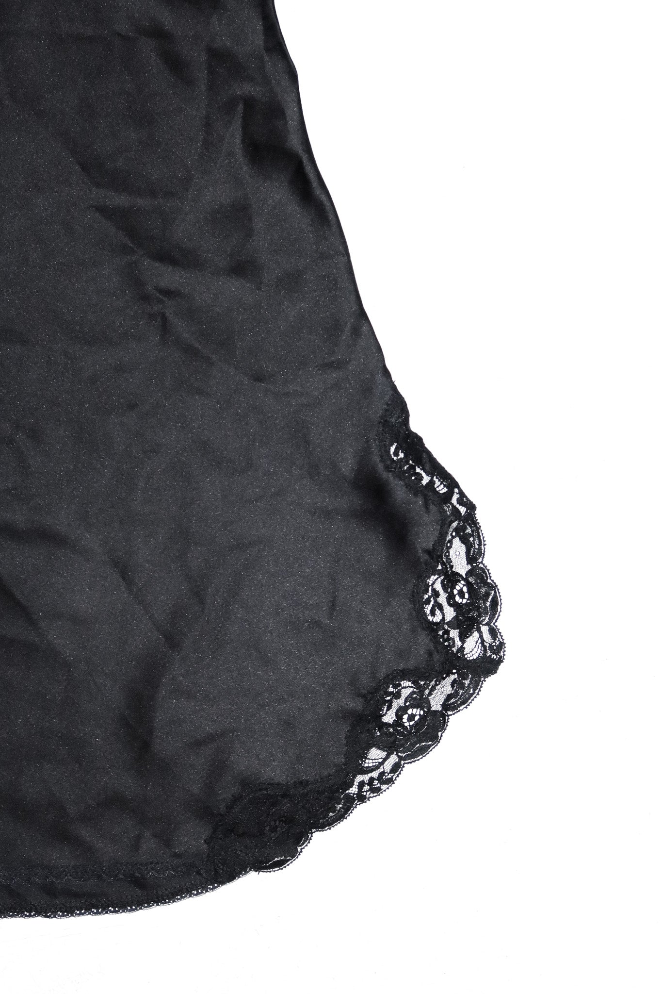 1990’s ashley taylor lace trim slip mini dress black.