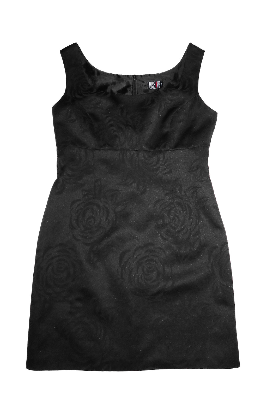 1990’s miss shop floral jacquard mini dress black.