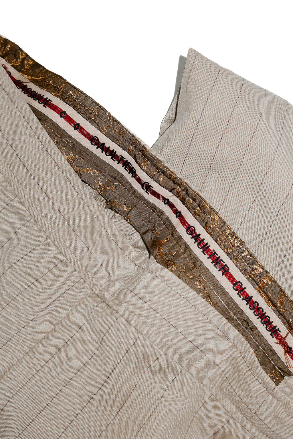 jean paul gaultier classique two-piece wool suit beige.