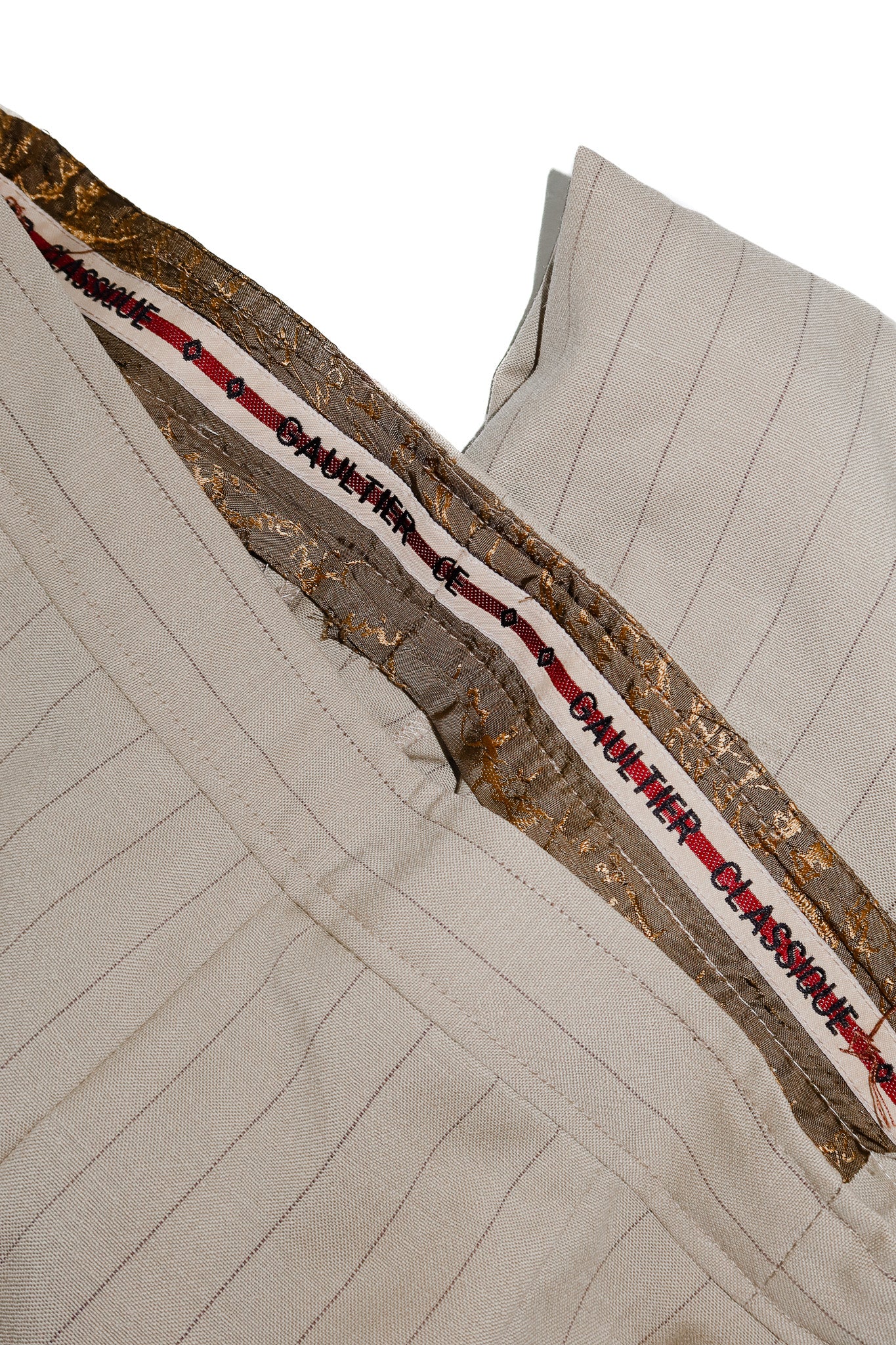 jean paul gaultier classique two-piece wool suit beige.