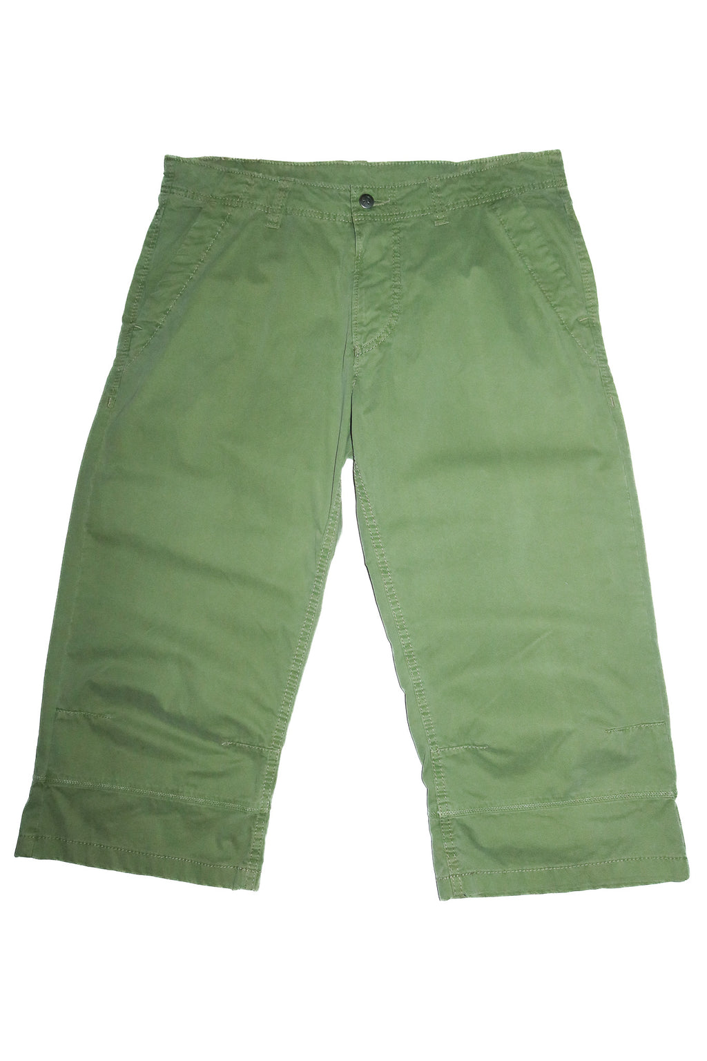 2000’s rembrandt cropped cotton pants green.