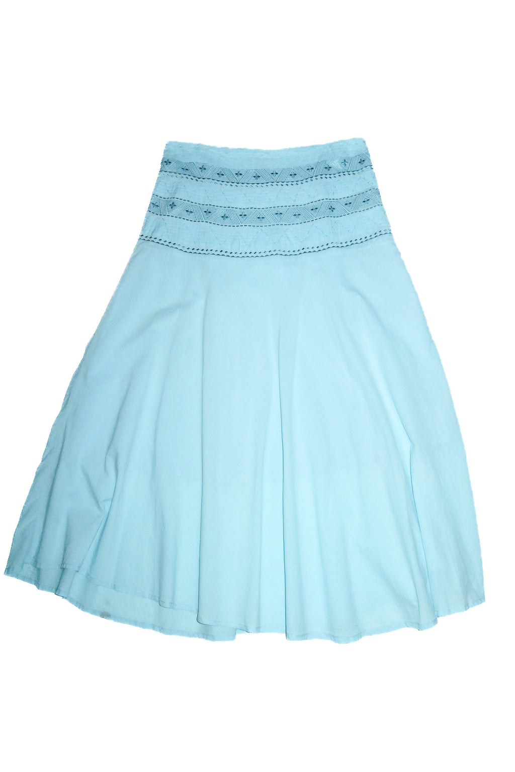 2000’s moonstone embroidered maxi skirt blue.