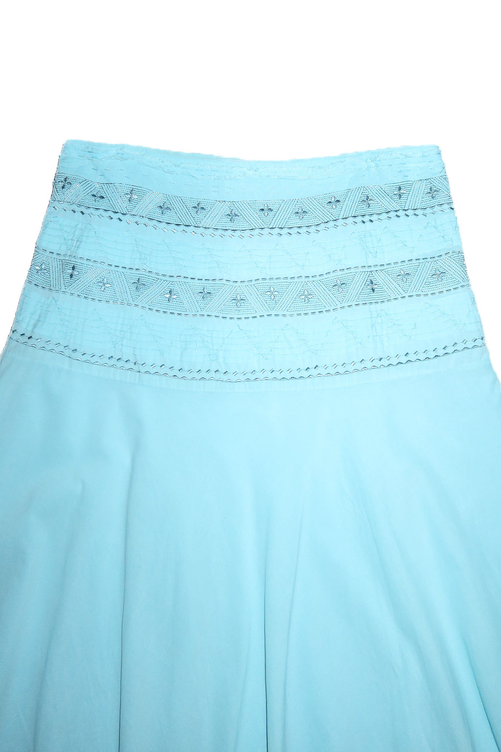 2000’s moonstone embroidered maxi skirt blue.