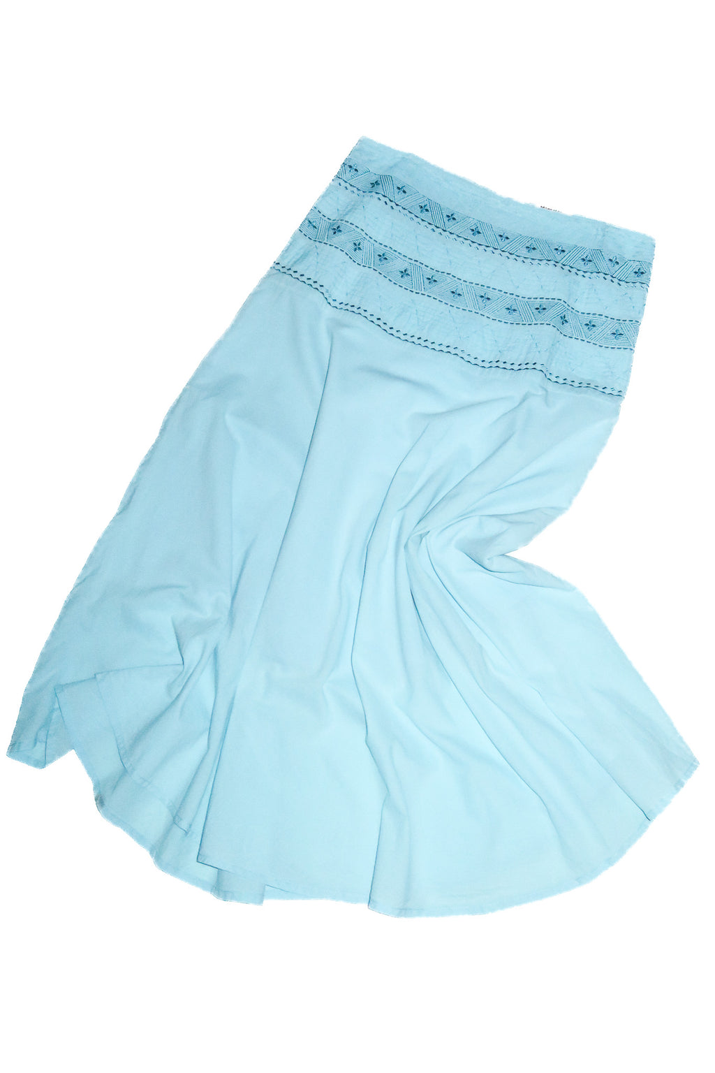 2000’s moonstone embroidered maxi skirt blue.