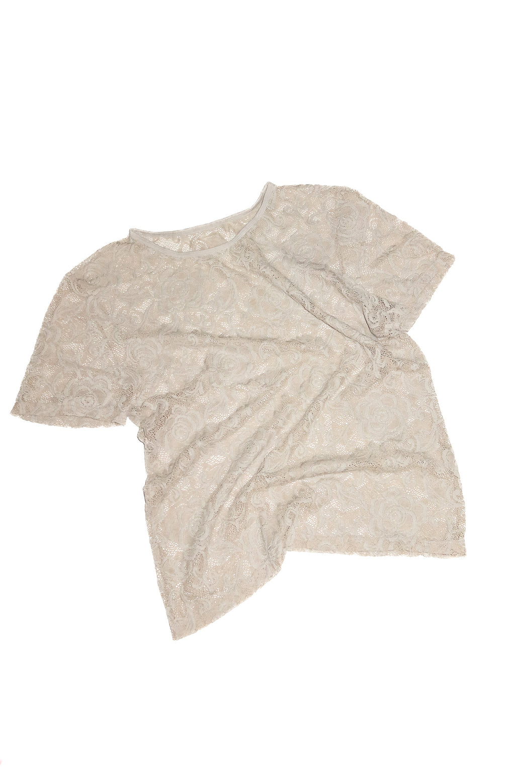 1990’s jag lace short sleeve top cream.
