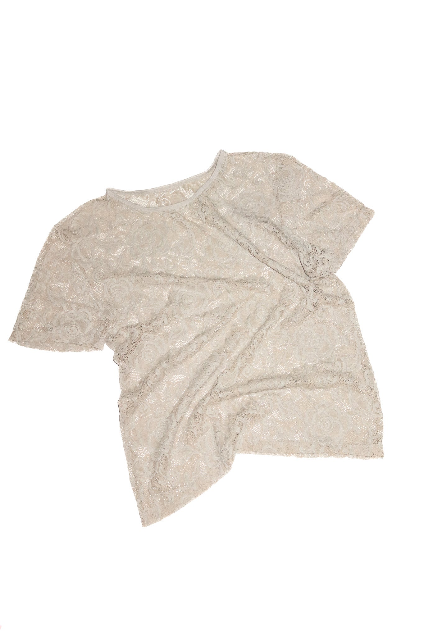 1990’s jag lace short sleeve top cream.