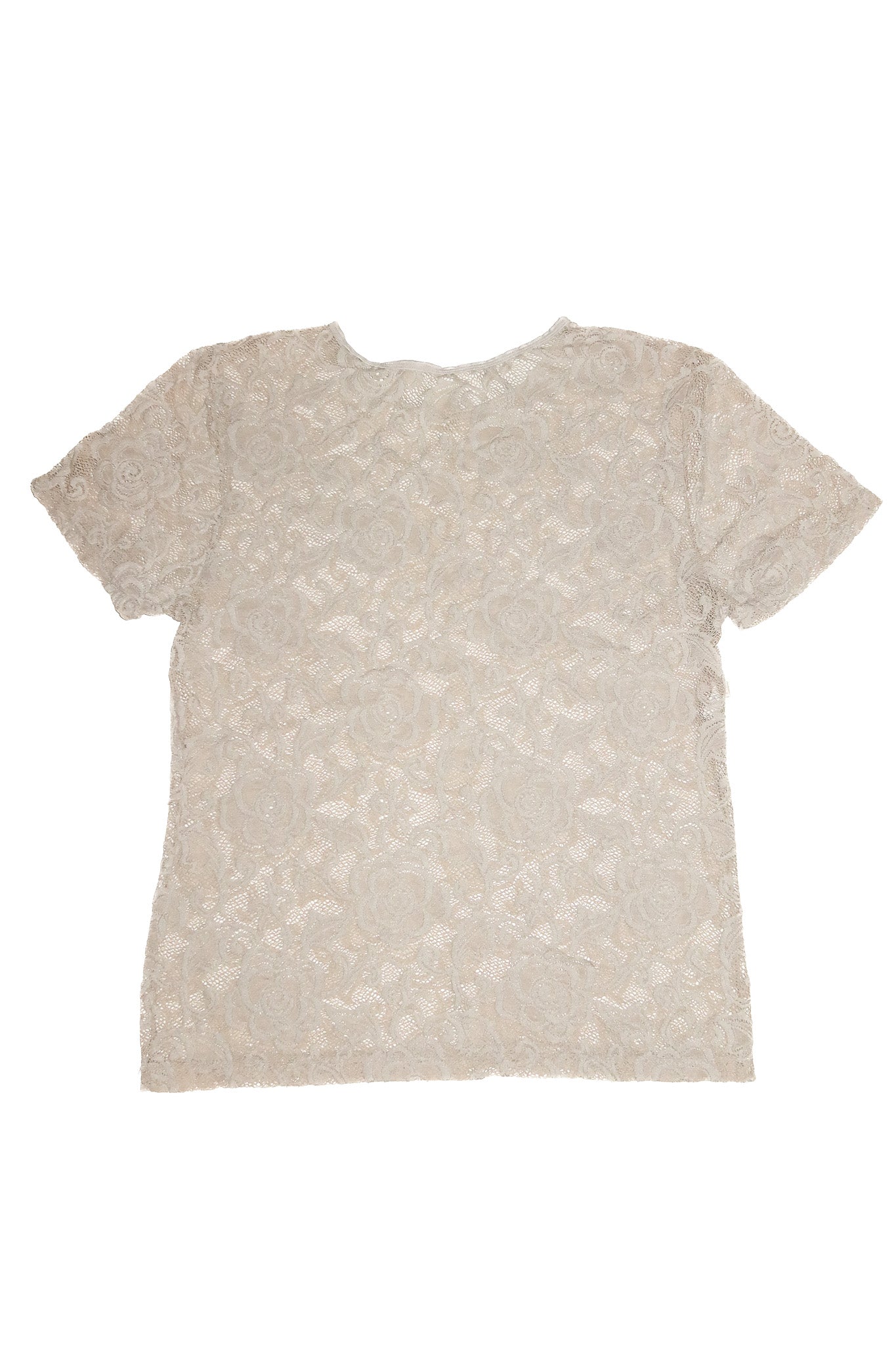 1990’s jag lace short sleeve top cream.