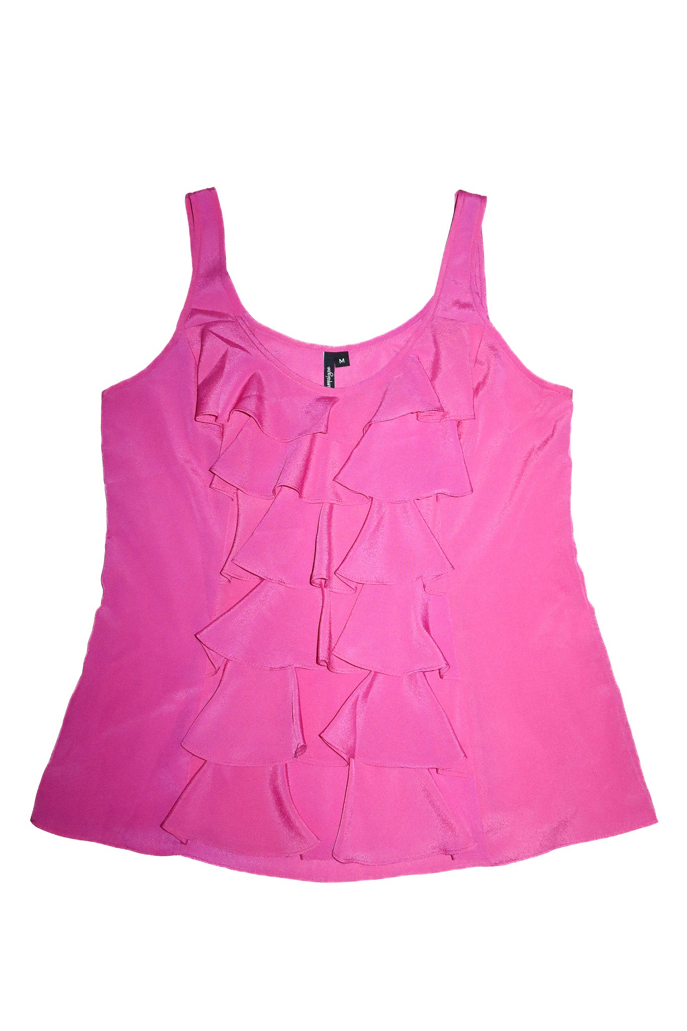 2000’s campaigne silk ruffle camisole pink.