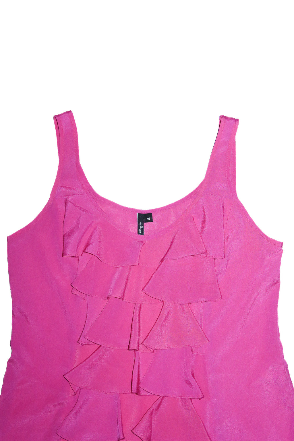 2000’s campaigne silk ruffle camisole pink.