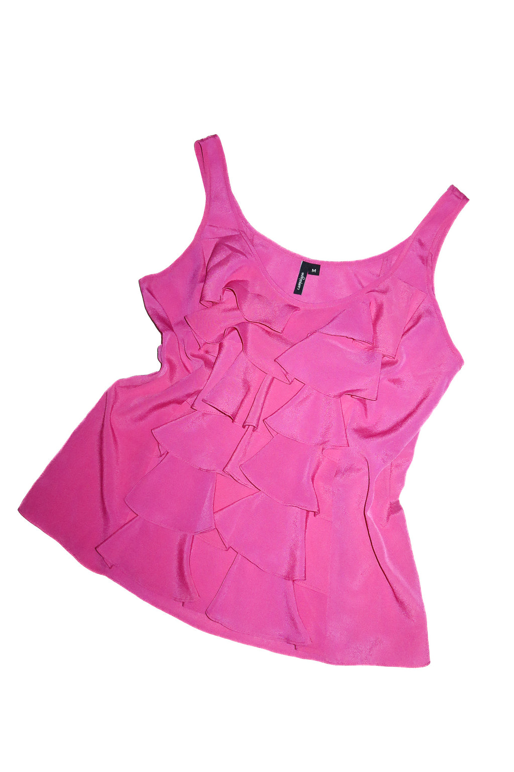 2000’s campaigne silk ruffle camisole pink.