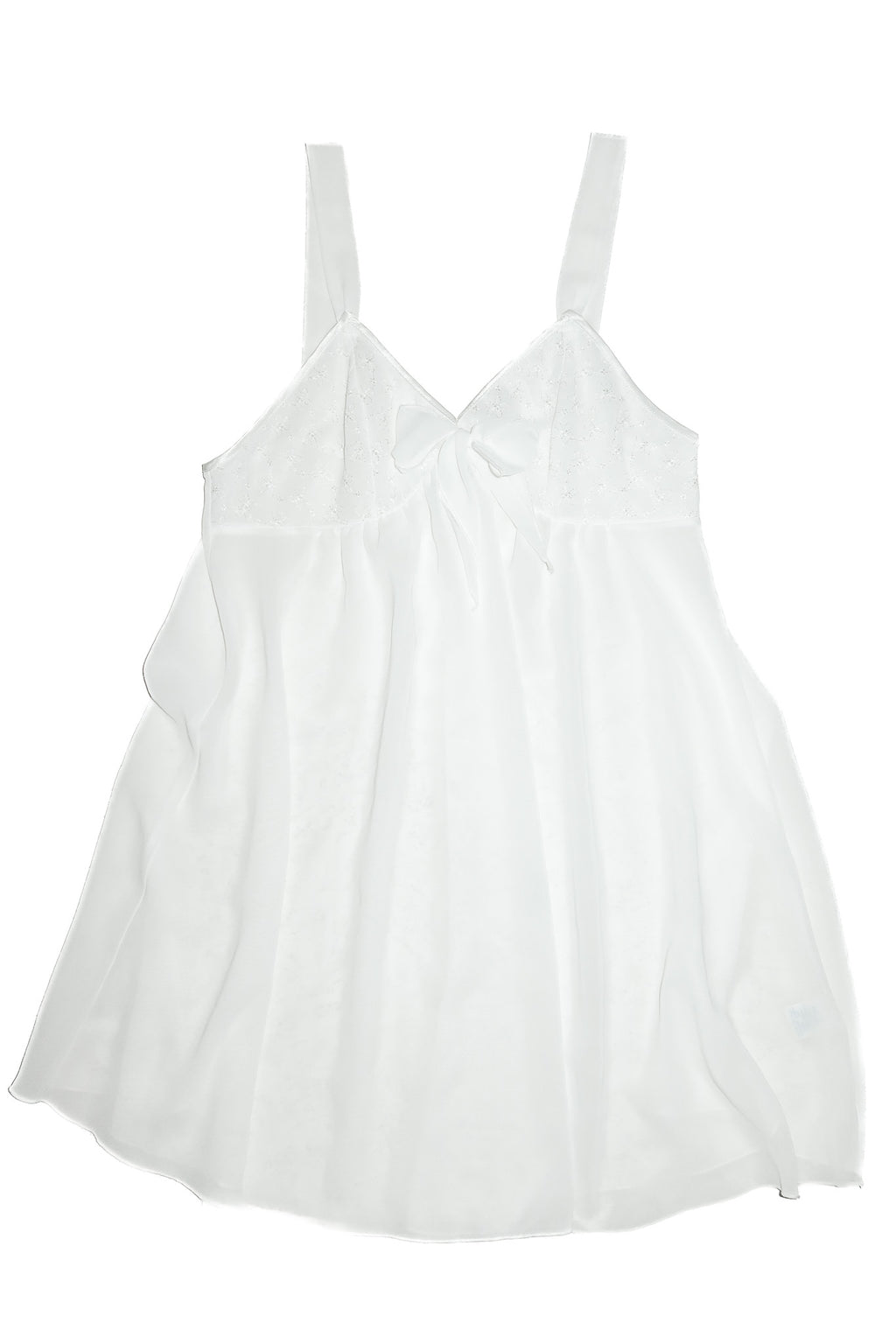 1990’s sussan lingerie chiffon babydoll top white.