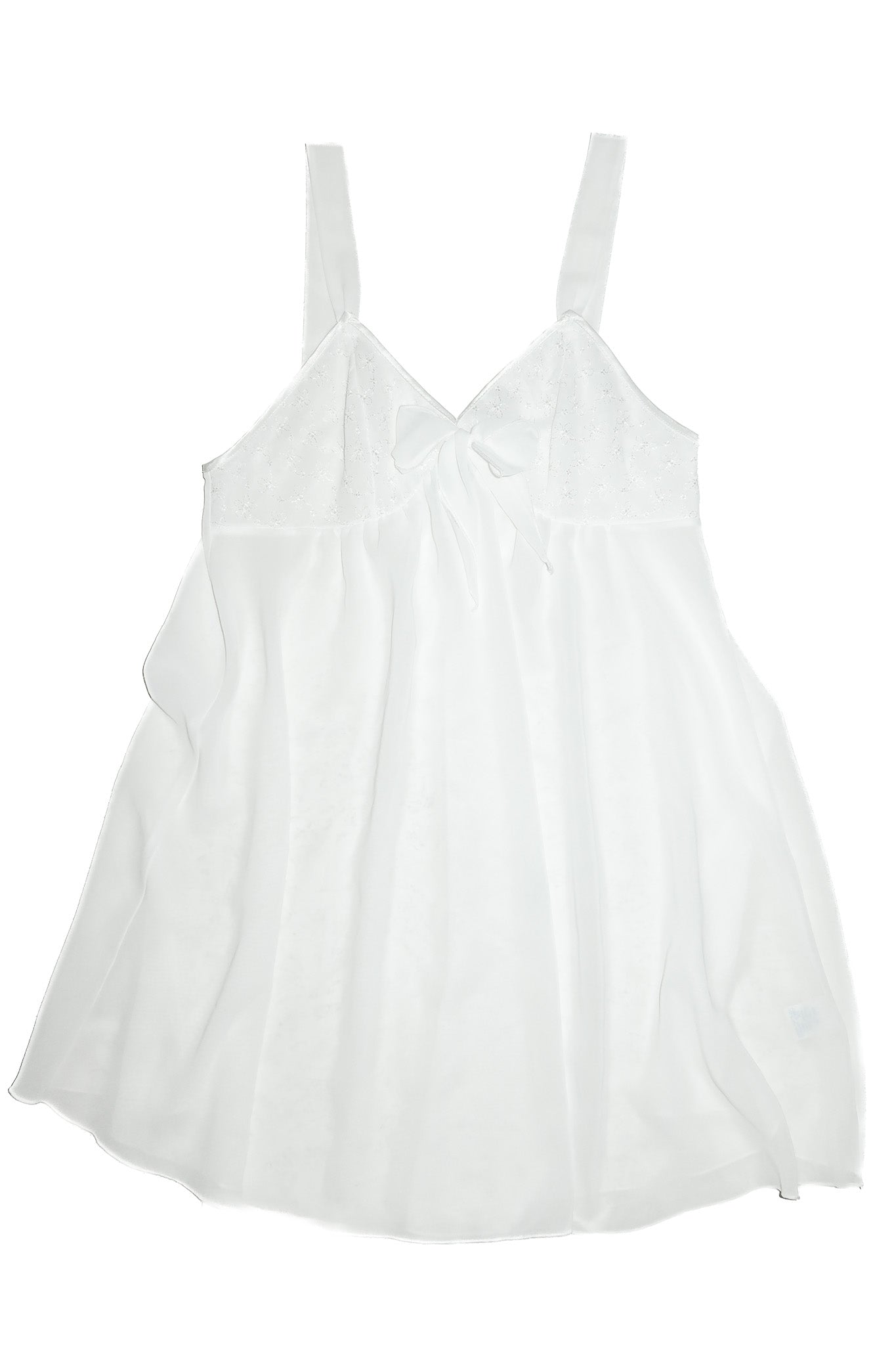 1990’s sussan lingerie chiffon babydoll top white.