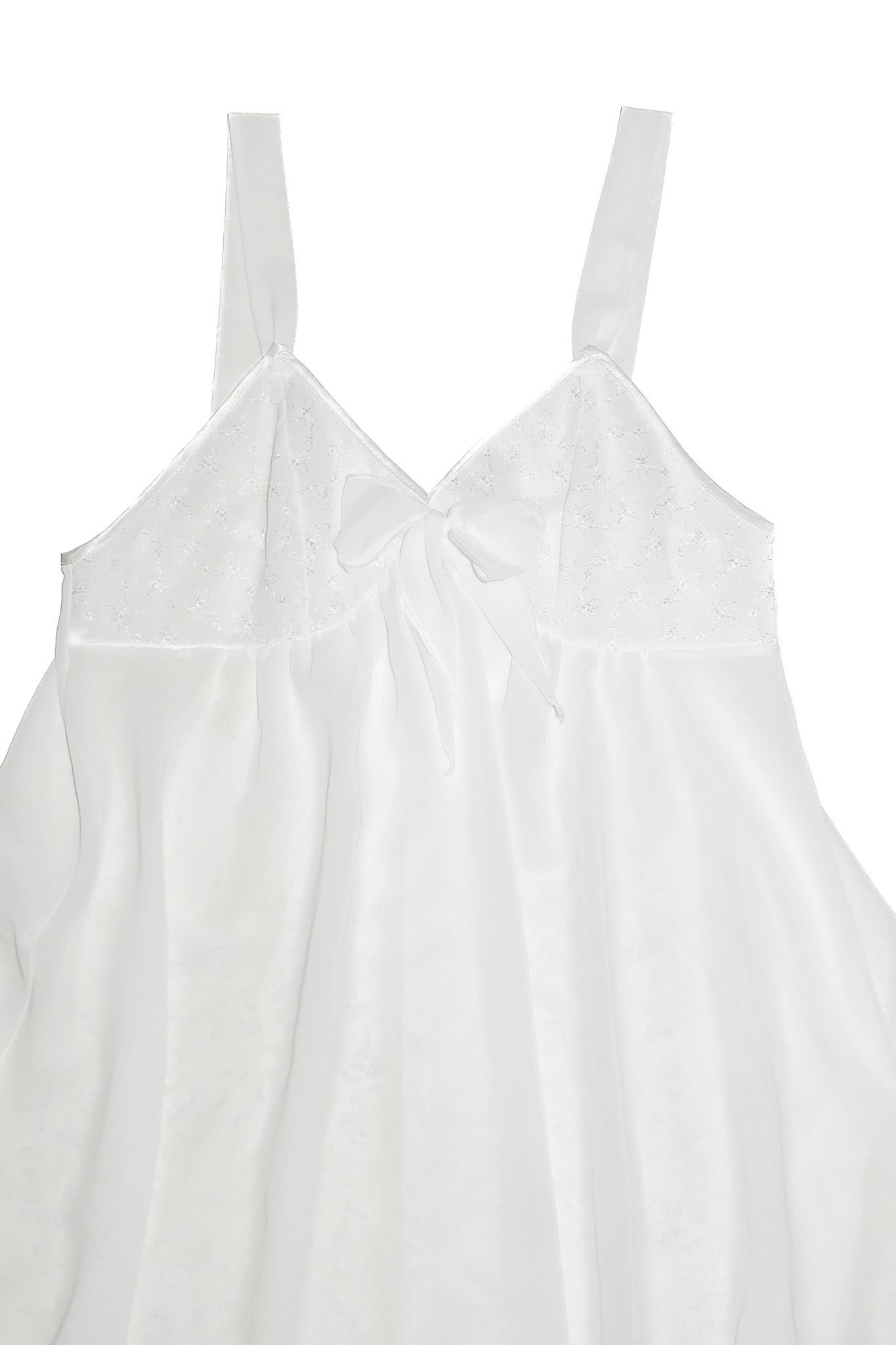1990’s sussan lingerie chiffon babydoll top white.