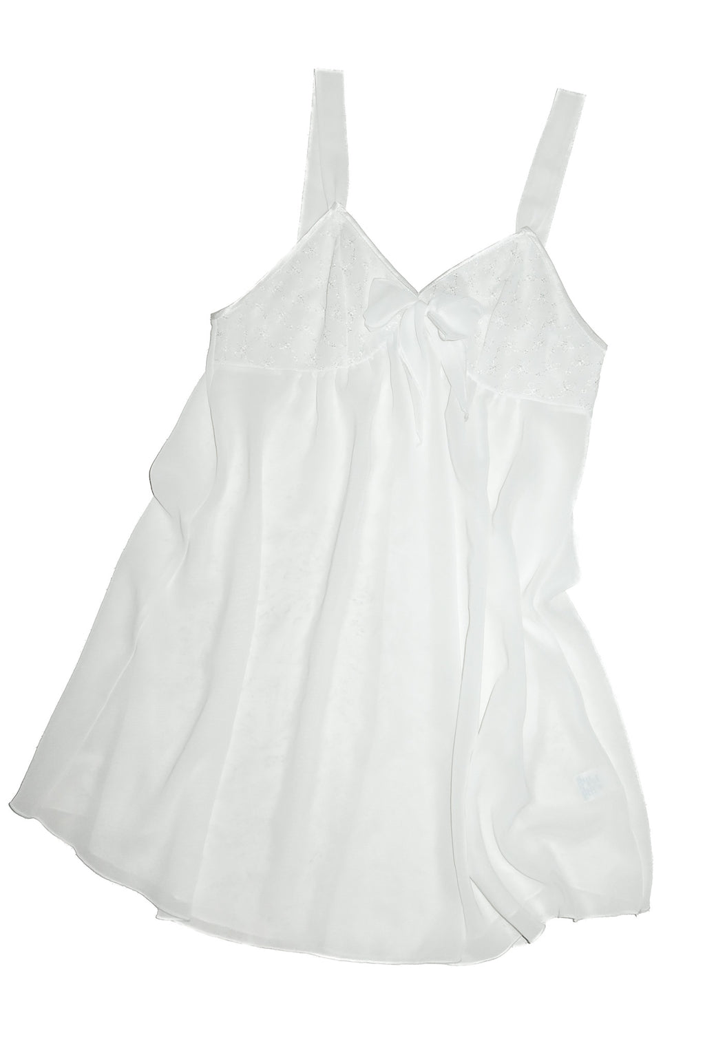 1990’s sussan lingerie chiffon babydoll top white.