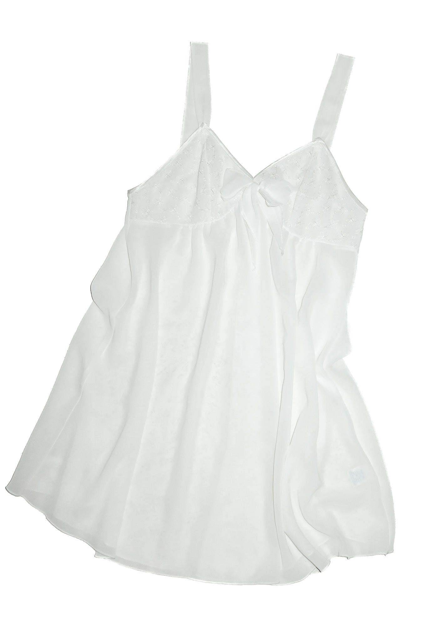1990’s sussan lingerie chiffon babydoll top white.