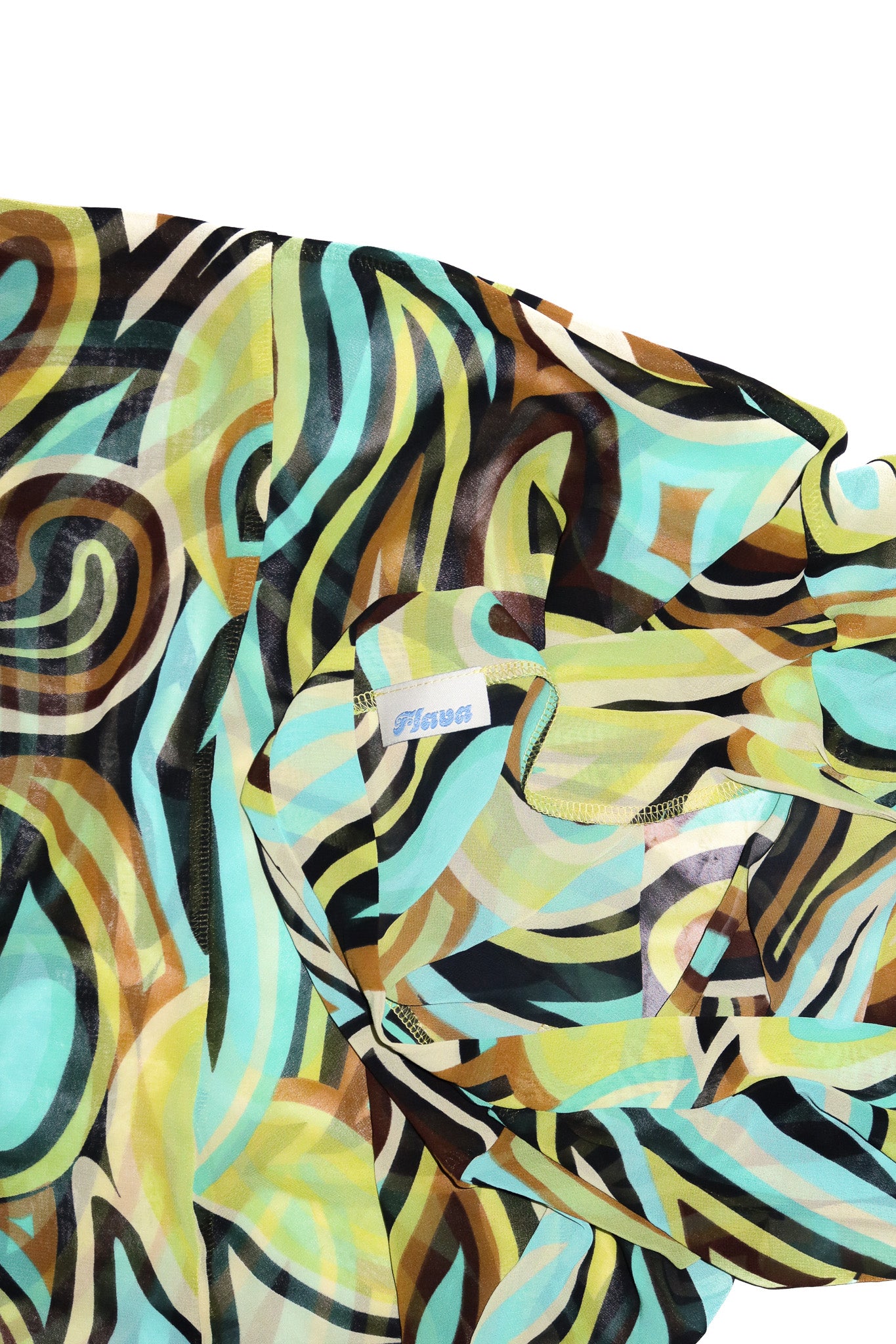 2000’s flava halter mini dress abstract print multi.