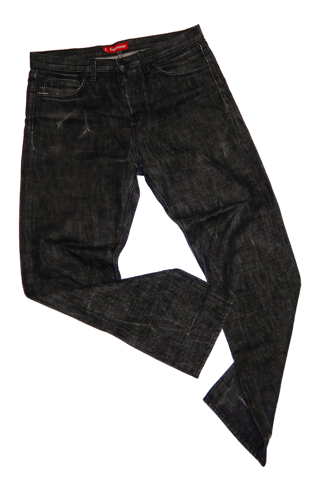 supreme stone washed jeans black.
