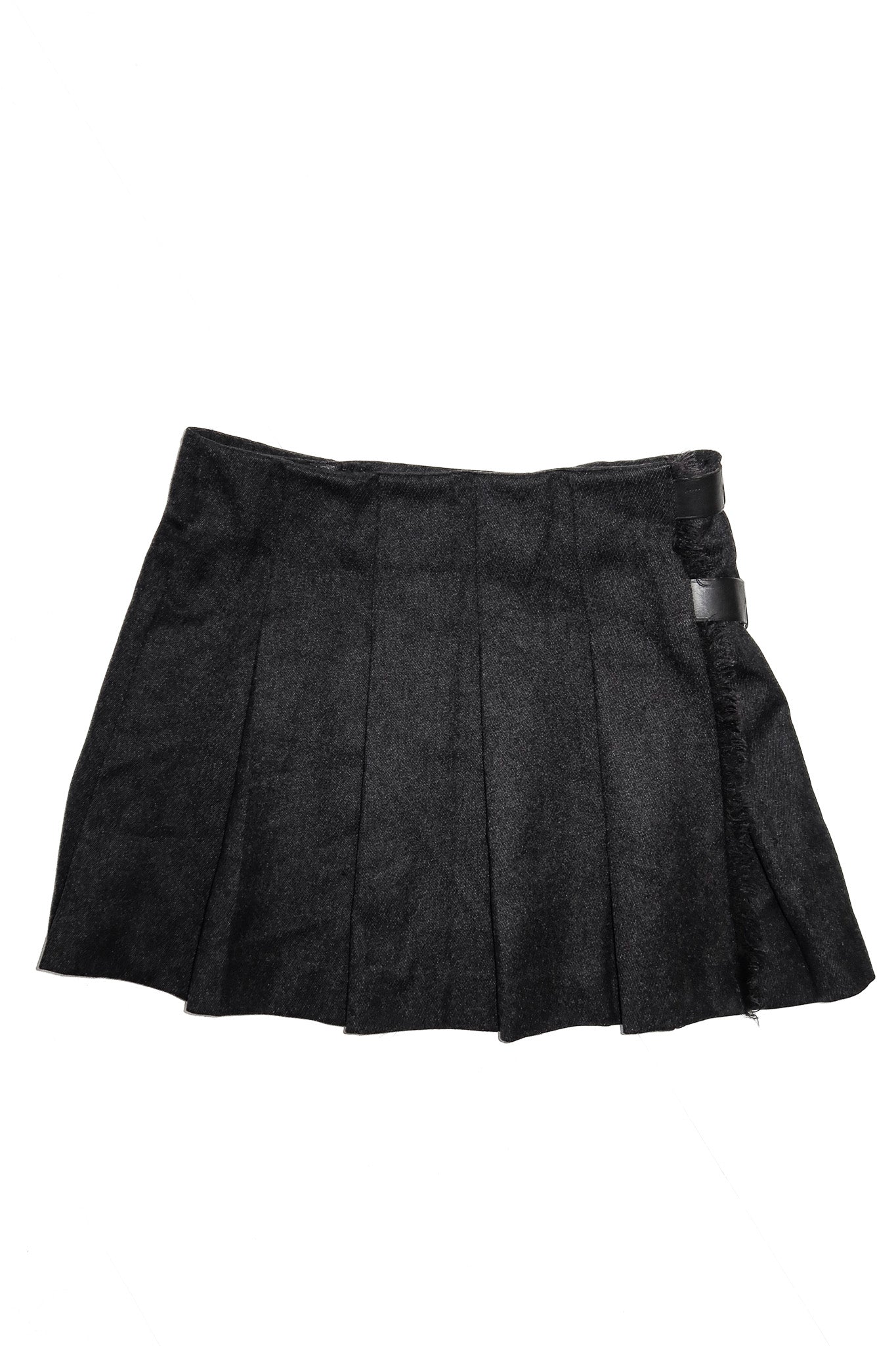 burberry london wool mini skirt dark grey.