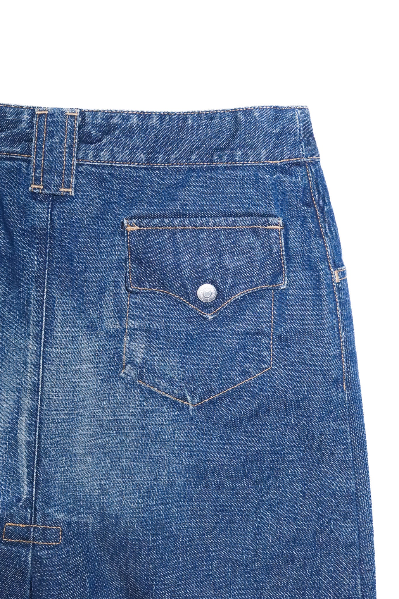 2000’s levi’s sample denim midi skirt blue.