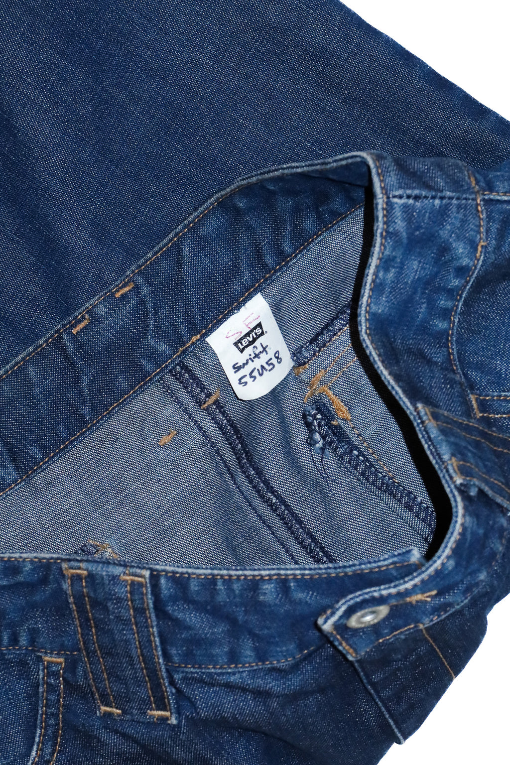 2000’s levi’s sample denim midi skirt blue.