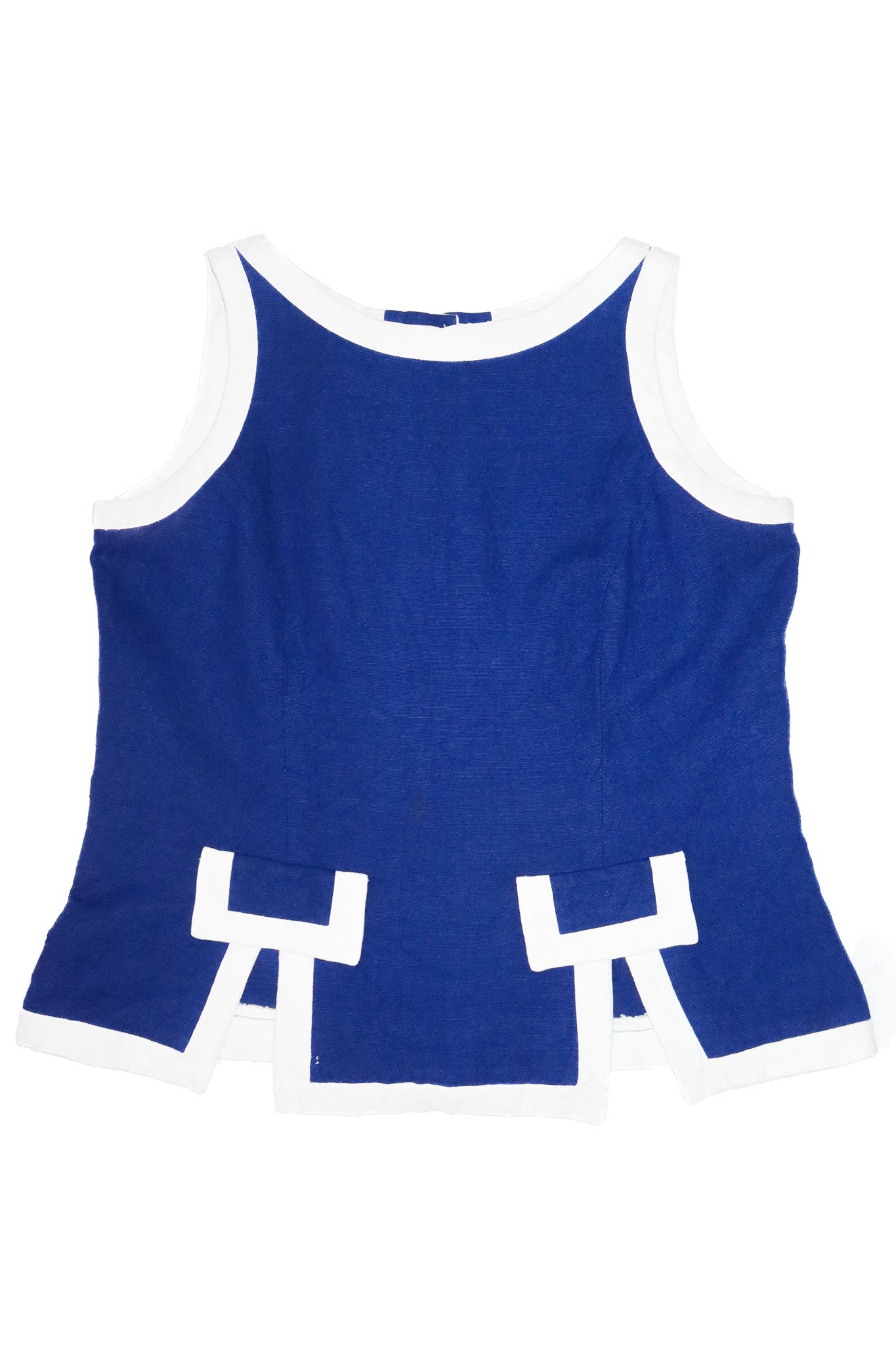2000’s samantha linen blend tank top blue.