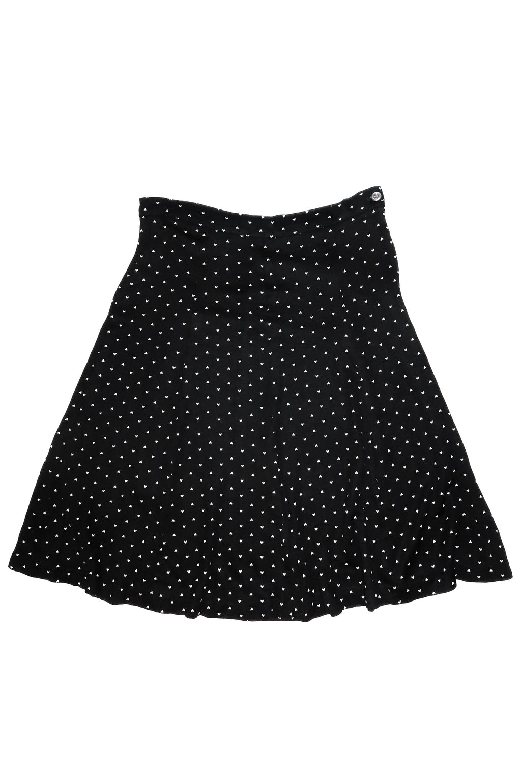 1950’s acetate micro heart skirt black.