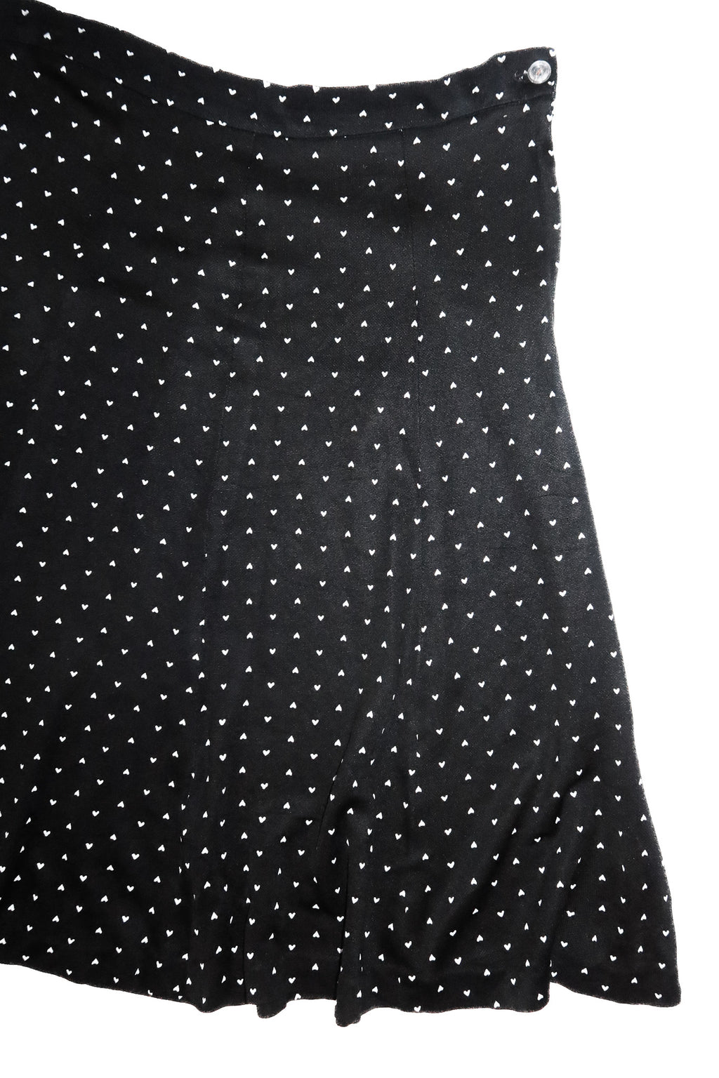 1950’s acetate micro heart skirt black.