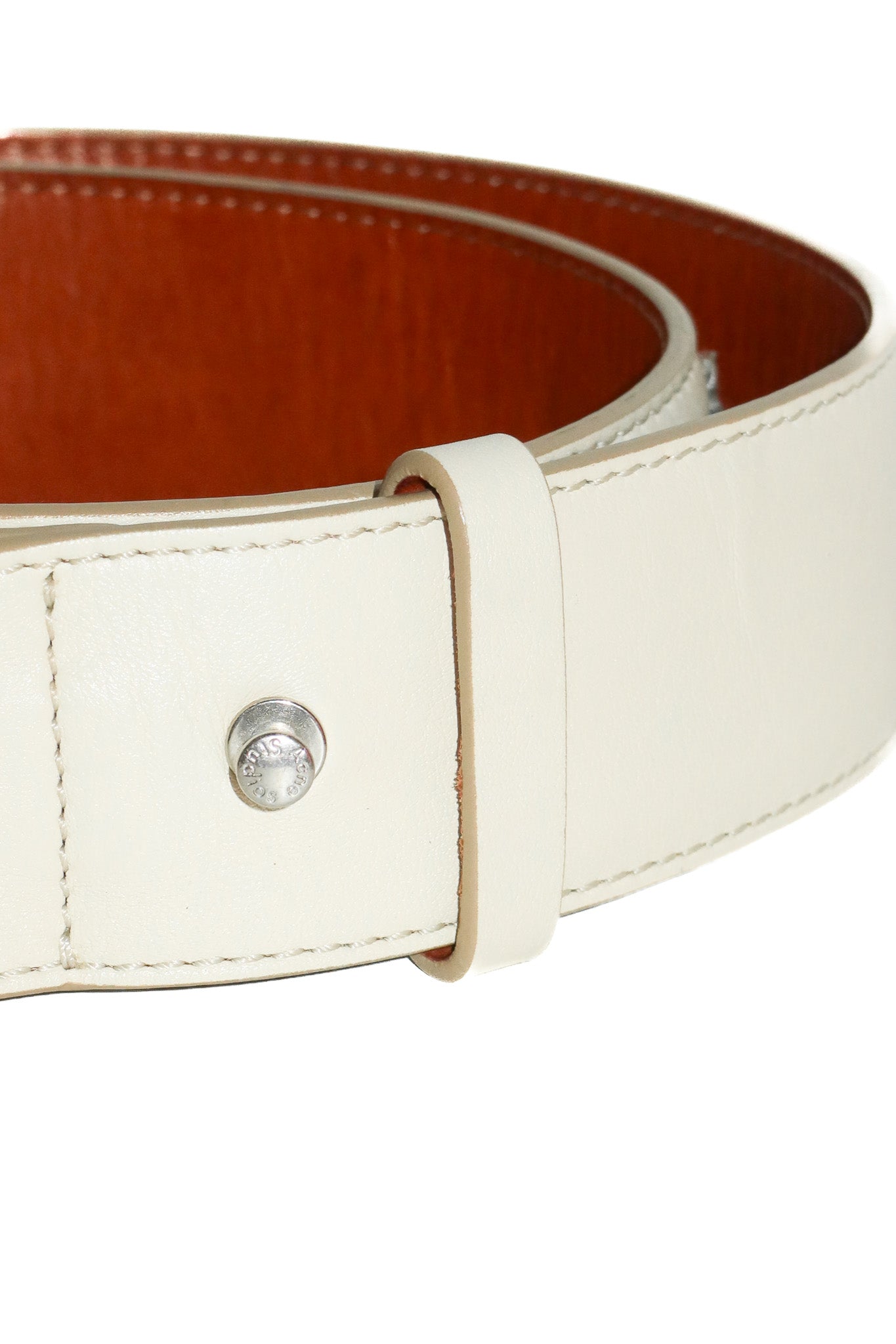 acne studios embellished leather belt cream.