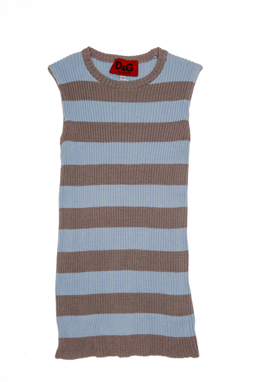 dolce & gabbana stripe knit tank blue/grey.