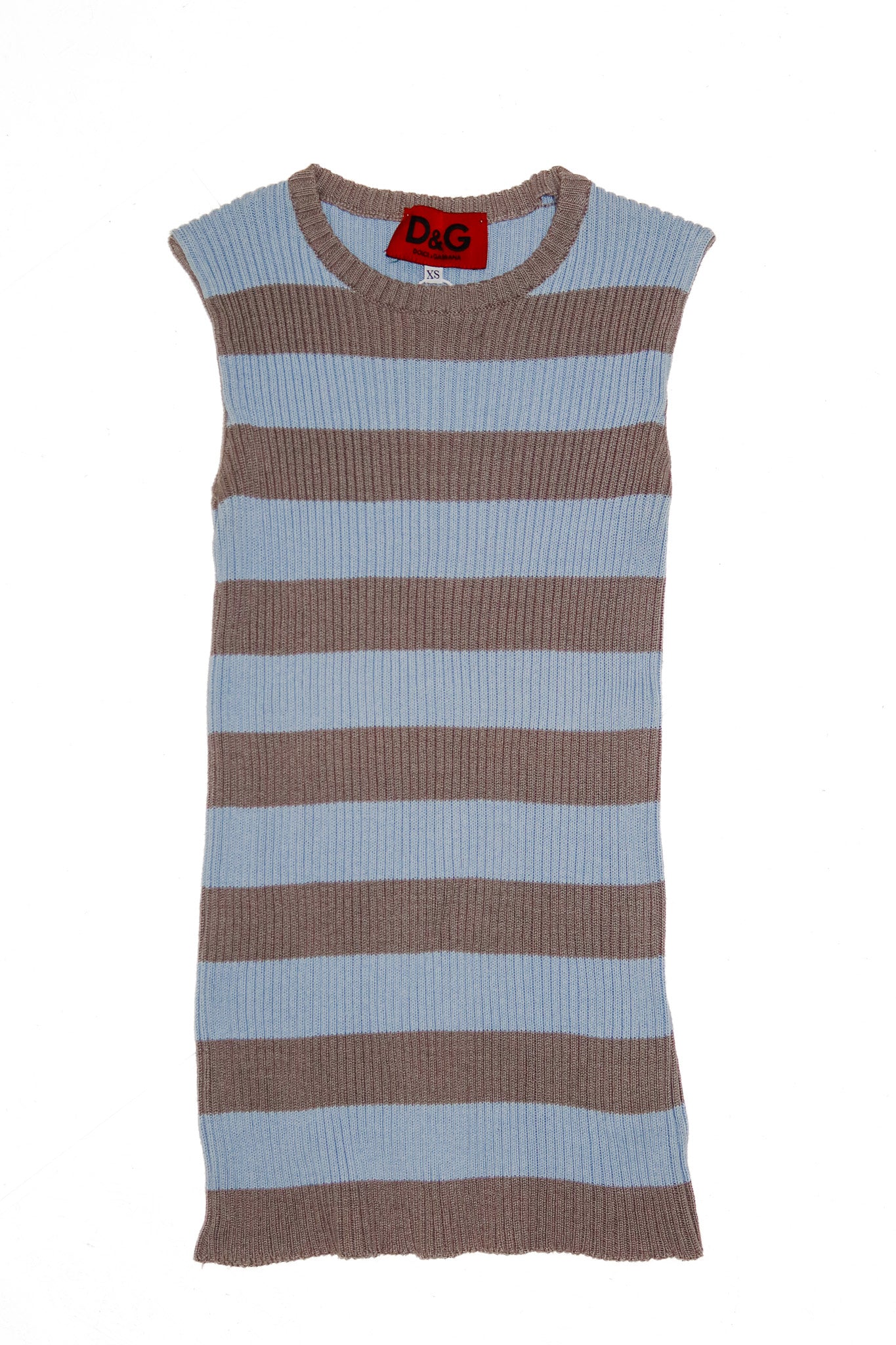 dolce & gabbana stripe knit tank blue/grey.