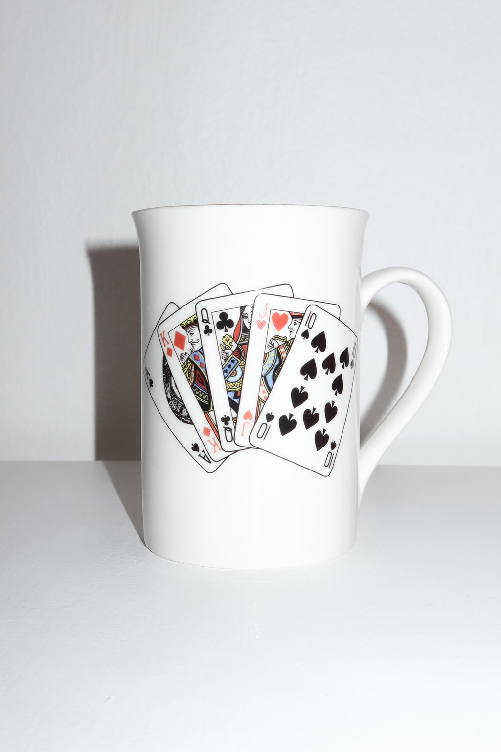 1990’s marly craft playing cards mug white.