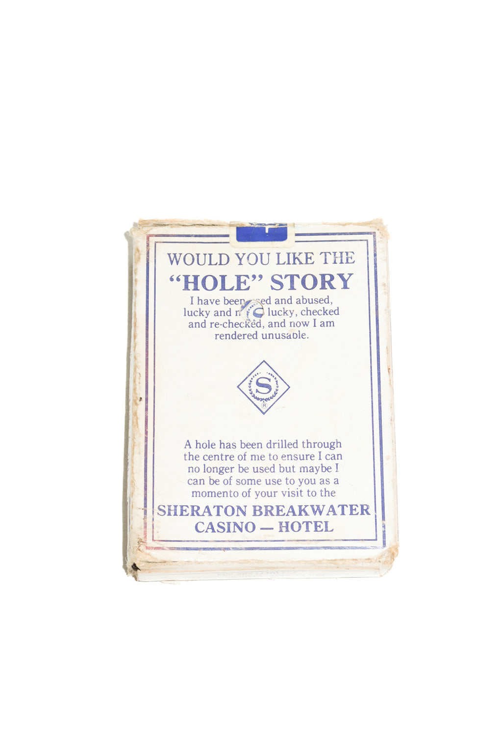 1980’s sheraton breakwater casino hotel playing cards deck.