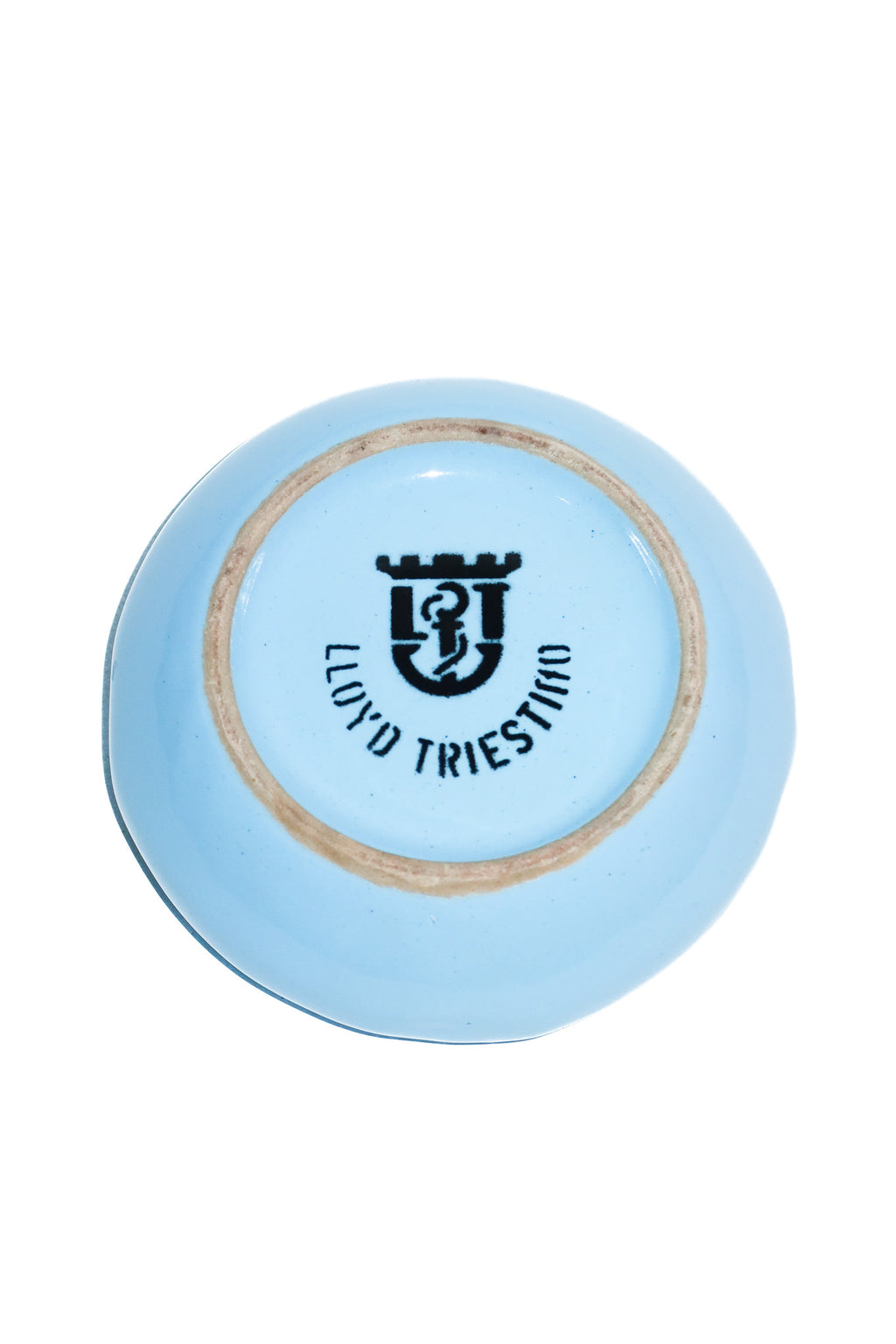 vintage lloyd triestino ceramic ashtray blue.