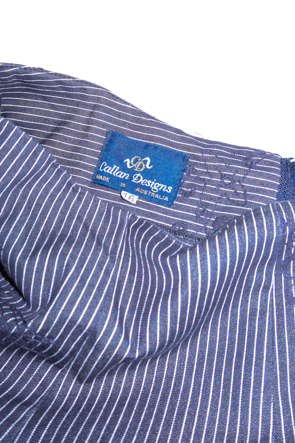 1990’s callan designs pinstripe floral midi skirt navy.