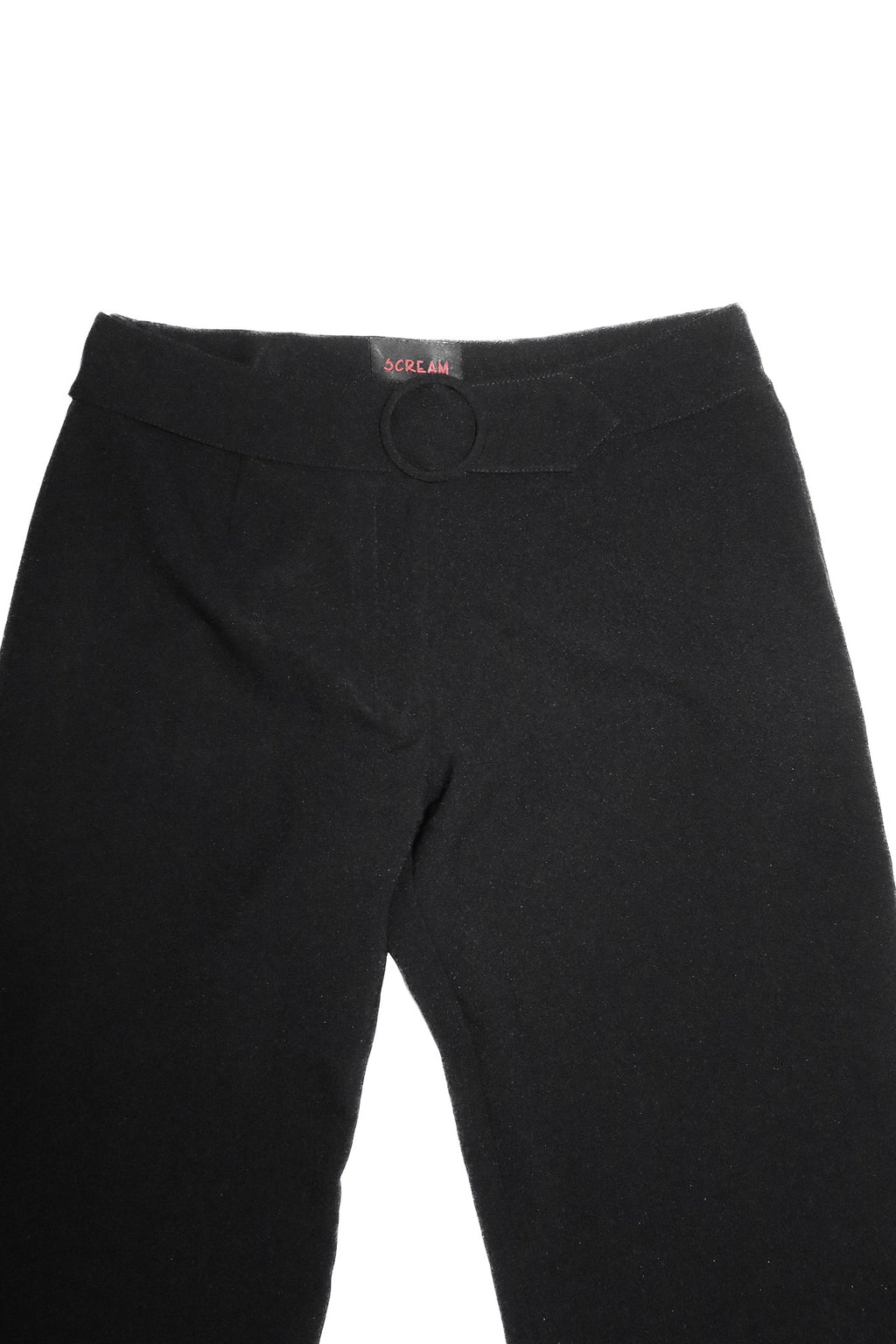 2000’s scream australia flared belted pants black.