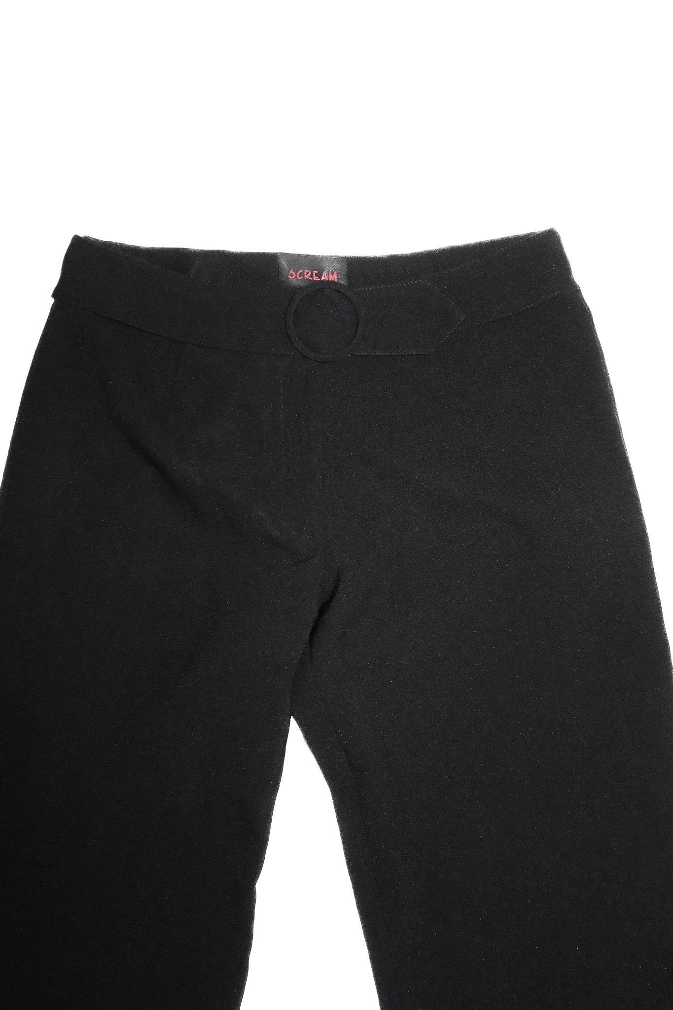 2000’s scream australia flared belted pants black.