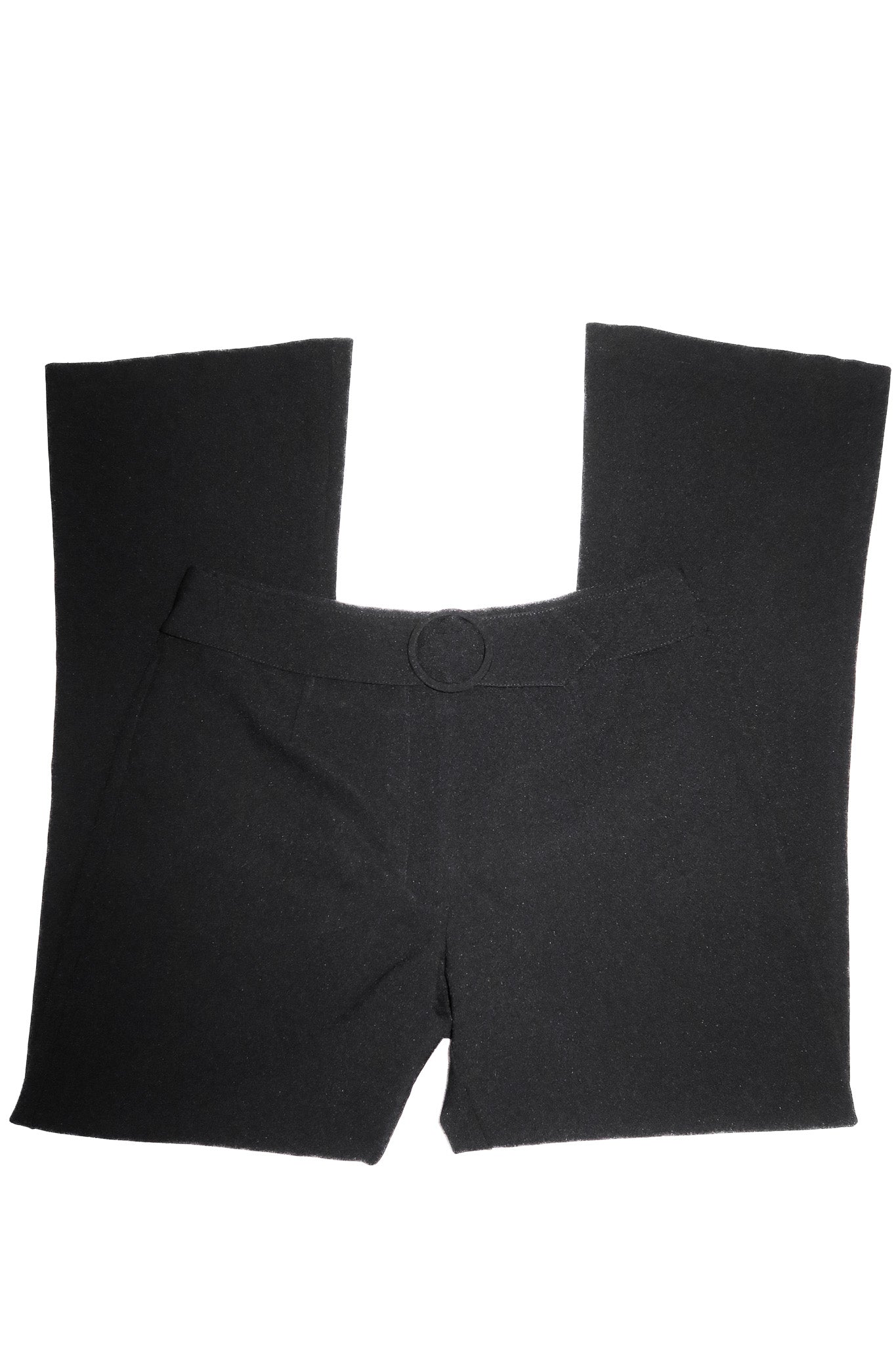 2000’s scream australia flared belted pants black.