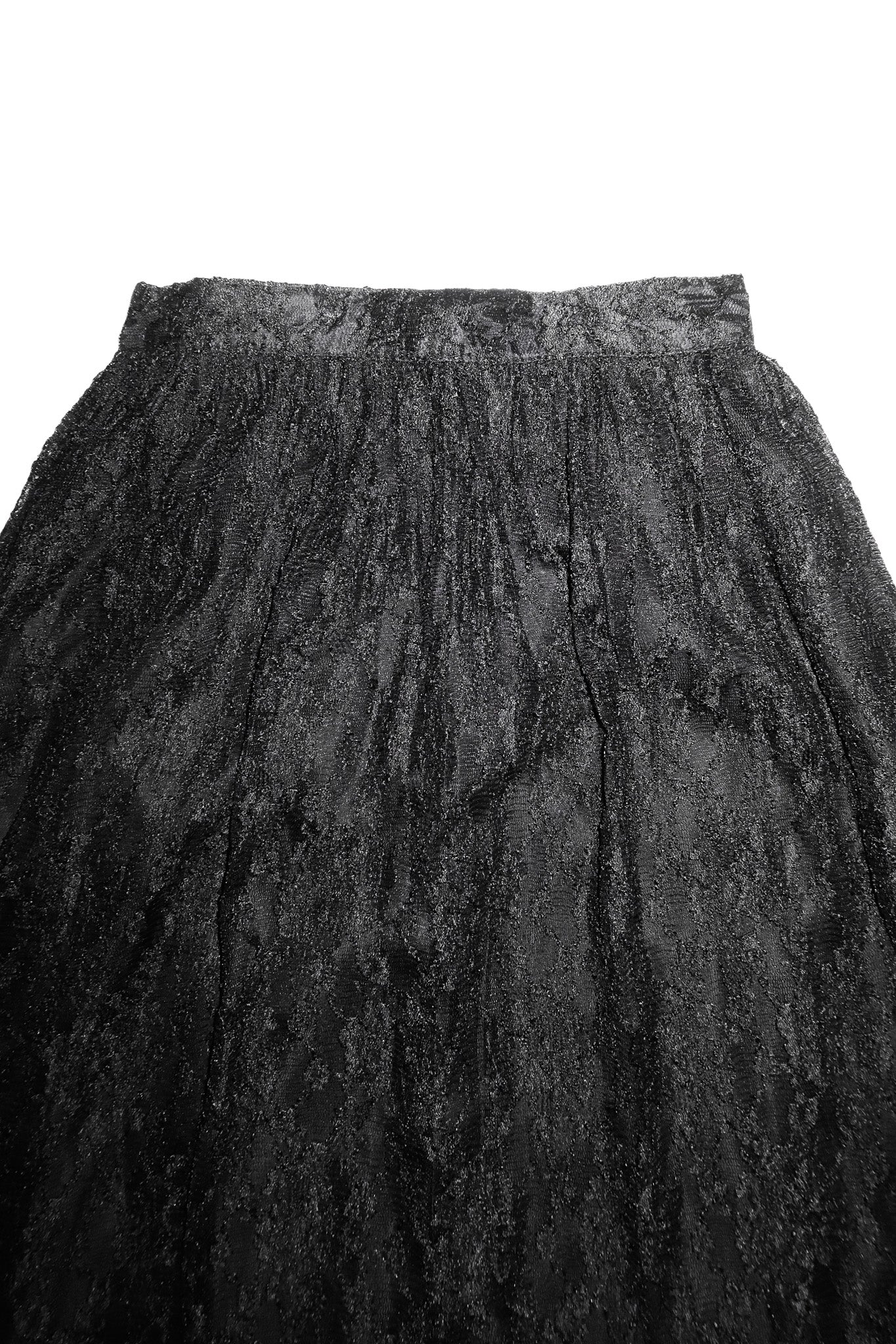 1990’s plus + point lace overlay midi skirt black.