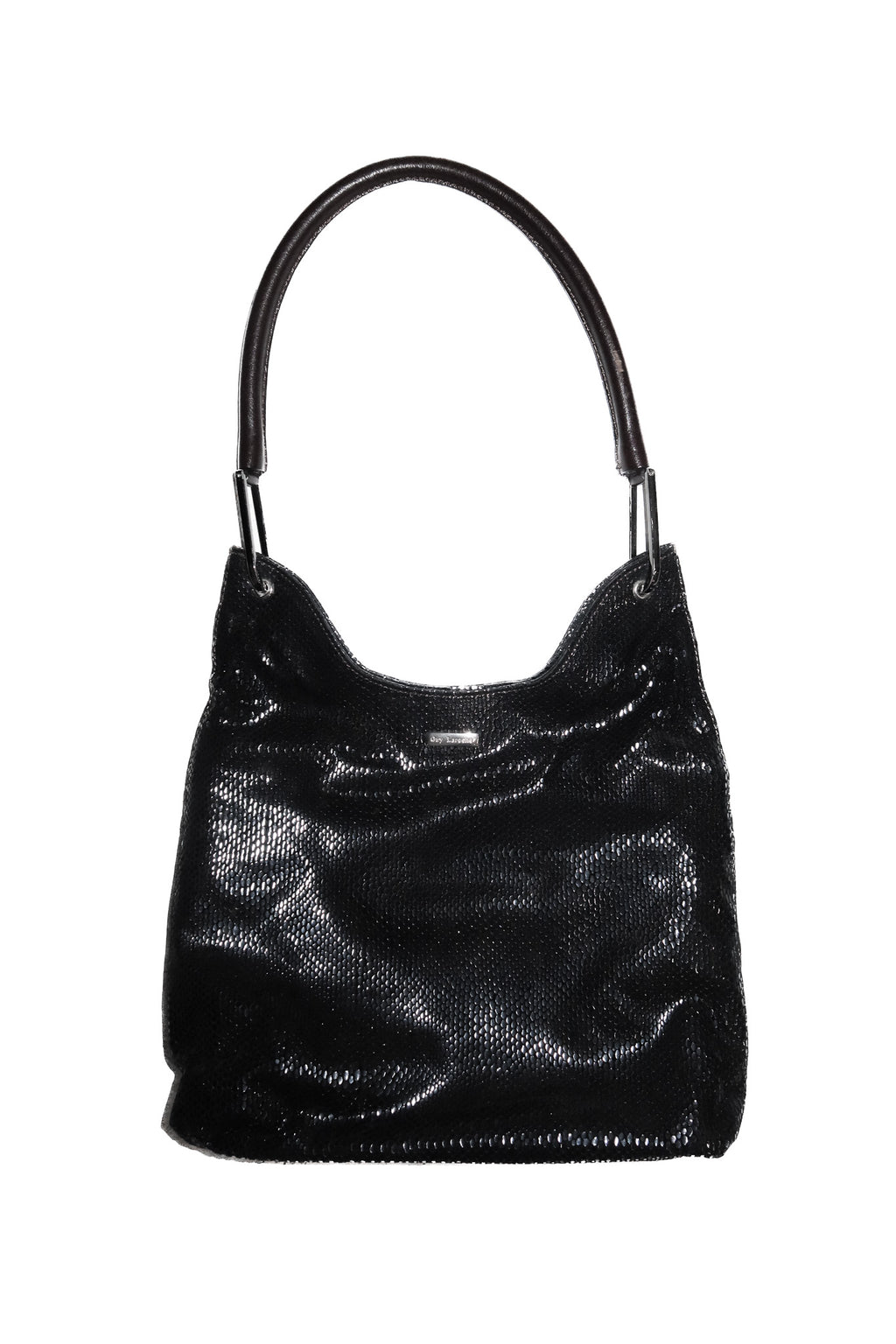 2000’s guy laroche paris textured suede shoulder bag black.