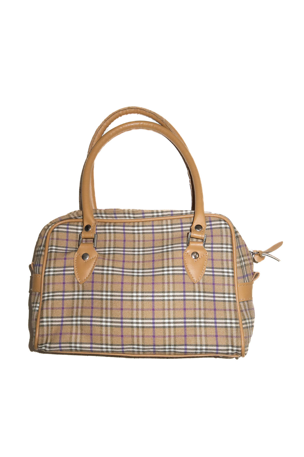 2000’s oasis cotton gingham handbag tan.