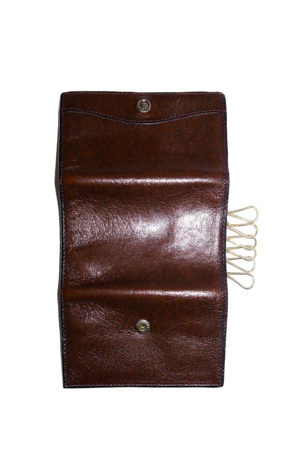 1980’s gold pfeil leather key holder wallet brown.