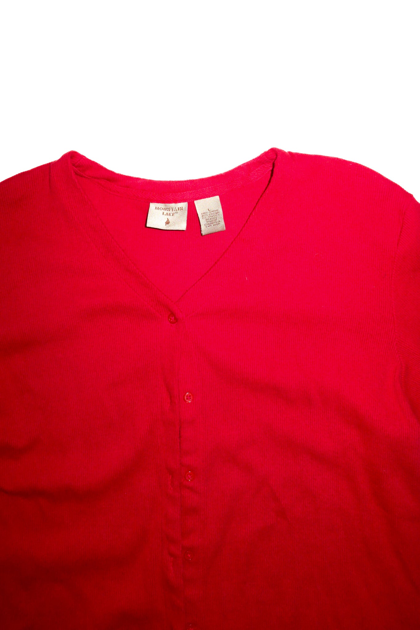 2000’s mountain lake ribbed cardigan red.