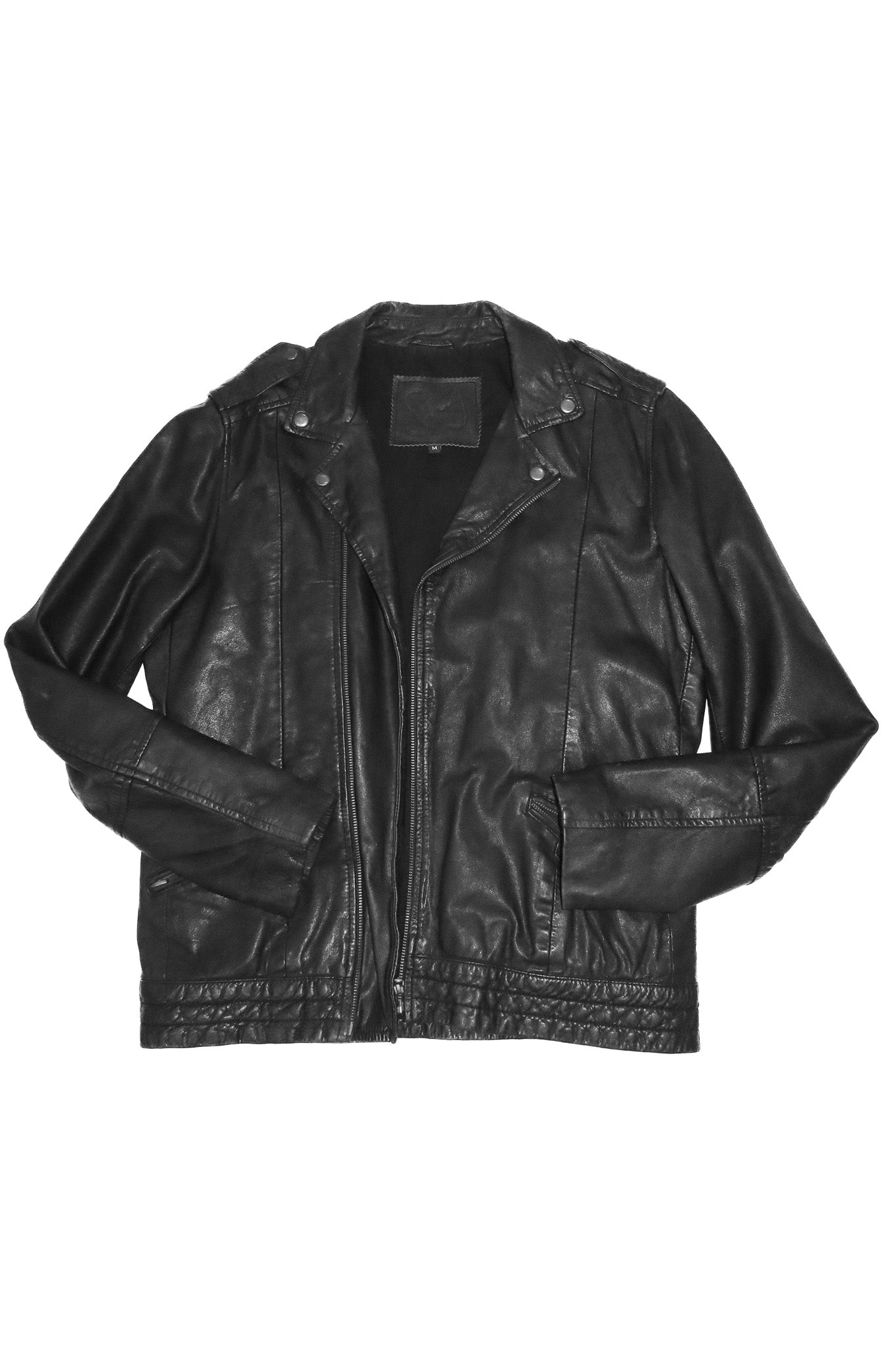 2000’s stray leather biker jacket black.