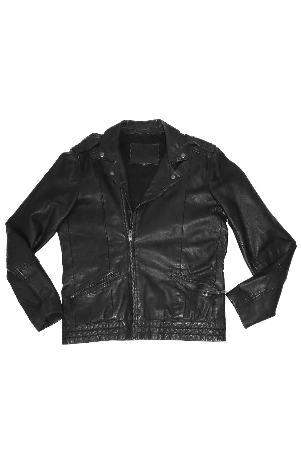 2000’s stray leather biker jacket black.