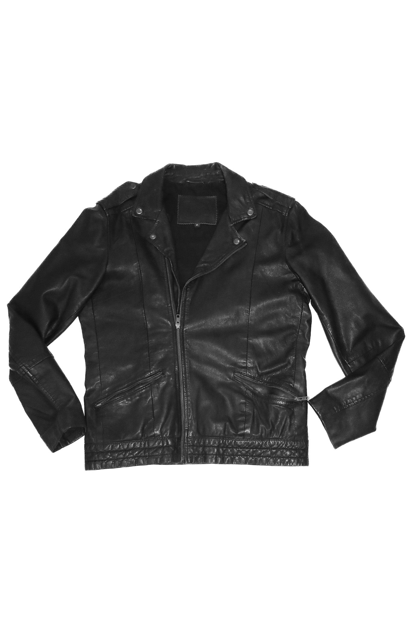 2000’s stray leather biker jacket black.